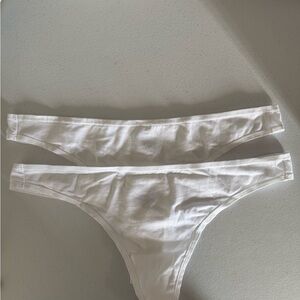 Quince Organic Cotton Thong 2-Pack NWOT Size L Minimalist Capsule Wardrobe